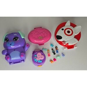 Polly Pocket Mini Playset Collection 4 Playsets Dog Target Candy House People